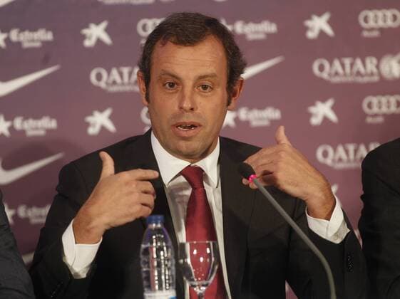 Press conference of Sandro Rosell, chairman of FC Barcelona. xFRANCESCxADELANTADOx 