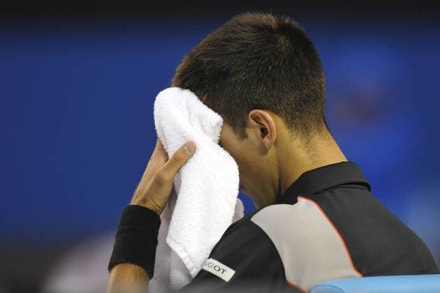 21.01.2014 Melbourne, Australia. Novak Djokovic of Serbia in action on day nine of the Australian Open from Melbourne Park. xEssixLimx  ActionPlus11490721