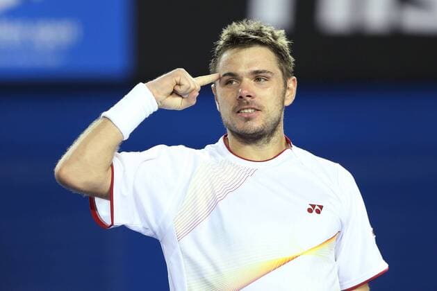 Stanislas Wawrinka, SUI, during quarter-final of 2014 Australian Open in Melbourne; 21 01 2014 -