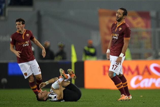 Sebastian Giovinco Juventus, Mehdi Benatia Roma Roma 21-01-2014 Stadio Olimpico - Football Calcio Coppa Italia 2013 2014 AS Roma - Juventus Turin. andreaxstaccioli