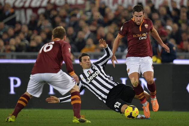 Federico Peluso Juventus, Kevin Strootman Roma Roma 21-01-2014 Stadio Olimpico - Football Calcio Coppa Italia 2013 2014 AS Roma - Juventus Turin. andreaxstaccioli