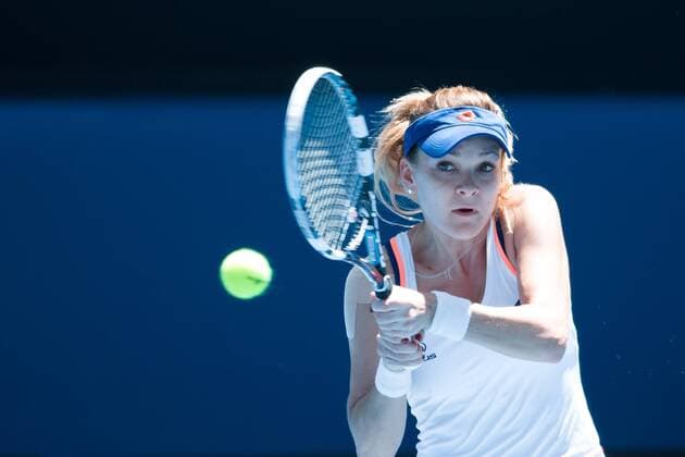 Jan. 22, 2014 - Melbourne, Victoria, Australia - January 22, 2014: 2nd seed Victoria AZARENKA (BLR) in action in a Quarterfinals match on day 10 of the 2014 Australian Open grand slam tennis tournament at Melbourne Park in Melbourne, Australia. Sydney Low Cal Media Tennis 2014: Australian Open JAN 22 - ZUMAc04