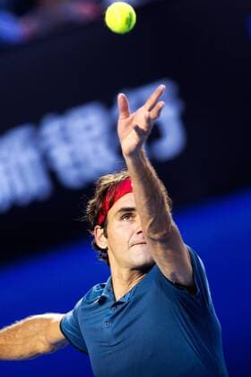 TENNIS - ATP, Australian Open 2014 MELBOURNE,AUSTRALIEN,22.JAN.14 - TENNIS - ATP Tennis Herren World Tour, Grand Slam, Australian Open. Bild zeigt Roger Federer (SUI). 