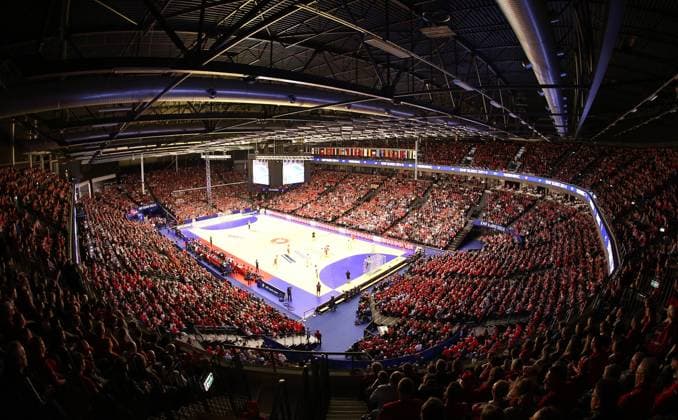 HANDBALL - EHF EM 2014, DEN vs ISL HERNING,DAENEMARK,22.JAN.14 - DIVERS, HANDBALL - EHF Europameisterschaft 2014 der Herren, Laenderspiel, Gruppenphase, Daenemark. Bild zeigt eine Uebersicht der Halle Jyske Bank Boxen. 