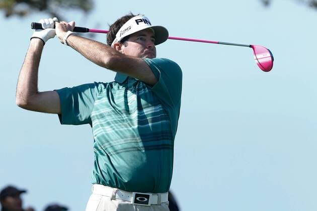 Jan. 23, 2014 - La Jolla, California, U.S - Bubba Watson tees off the second hole during the first round of the Farmers Insurance Open golf tournament at Torrey Pines Municipal Golf Course. Farmers Insurance Open - Round 1 - ZUMAw10