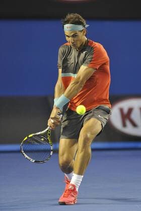 24.01.2014 Melbourne, Australia. Rafael Nadal of Spain in action on day twelve of the Australian Open from Melbourne Park. xEssixLimx  ActionPlus11491440