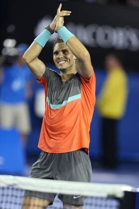 Rafael Nadal, ESP, during semi-final of 2014 Australian Open in Melbourne; 24 01 2014 -