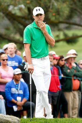 Jan. 24, 2014 - La Jolla, California, U.S - Jordan Spieth waits to putt the 9th green during the second round of the Farmers Insurance Open golf tournament at Torrey Pines Municipal Golf Course. Farmers Insurance Open - Round 2 - ZUMAw10