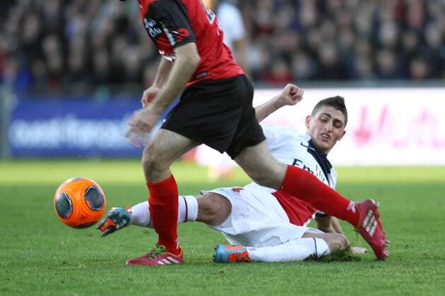 Marco VERRATTI - DUEL FOOTBALL : Guingamp vs Psg - Ligue 1 - 25 01 2014 FEP Panoramic 