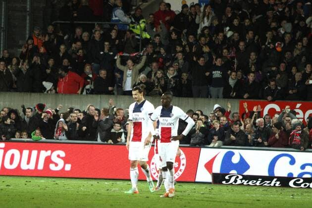 Zlatan IBRAHIMOVIC - ATTITUDE FOOTBALL : EA En Avant Guingamp vs PSG Paris Saint Germain - Ligue 1 - 25 01 2014 FEP Panoramic 
