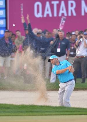 Sergio Garcia of Spain competes during the Commercial Bank Qatar Masters at the Doha Golf Club in Doha, Qatar, Jan. 25, 2014. Garcia claimed the title after he birdied the third extra hole to beat Finland s Mikko Ilonen in a playoff. (Xinhua Chen Shaojin) (SP)QATAR-DOHA-GOLF-MASTERS 