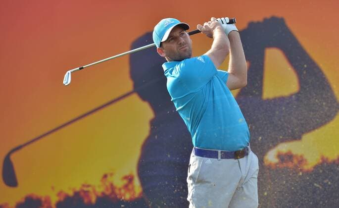 Sergio Garcia of Spain competes during the Commercial Bank Qatar Masters at the Doha Golf Club in Doha, Qatar, Jan. 25, 2014. Garcia claimed the title after he birdied the third extra hole to beat Finland s Mikko Ilonen in a playoff. (Xinhua Chen Shaojin) (SP)QATAR-DOHA-GOLF-MASTERS 