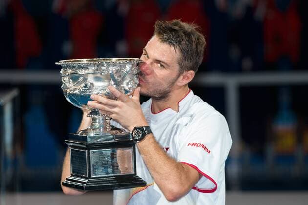 Jan. 26, 2014 - Melbourne, Victoria, Australia - January 26, 2014: 8th seed Stanislas WAWRINKA (SUI) wins the Men s Final on day 14 of the 2014 Australian Open grand slam tennis tournament at Melbourne Park in Melbourne, Australia. Sydney Tennis 2014: Australian Open JAN 26 - ZUMAc04
