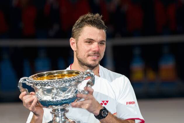 Jan. 26, 2014 - Melbourne, Victoria, Australia - January 26, 2014: 8th seed Stanislas WAWRINKA (SUI) wins the Men s Final on day 14 of the 2014 Australian Open grand slam tennis tournament at Melbourne Park in Melbourne, Australia. Sydney Tennis 2014: Australian Open JAN 26 - ZUMAc04