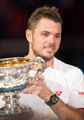 Jan. 26, 2014 - Melbourne, Victoria, Australia - Stanislas Wawrinka of Switzerland to claim the 2014 Australian Open Men s Singles Championship.. The match was held on center court at Melbourne s Rod Laver Arena. Tennis 2014 - Australian Open - Day 14 - ZUMAkh1