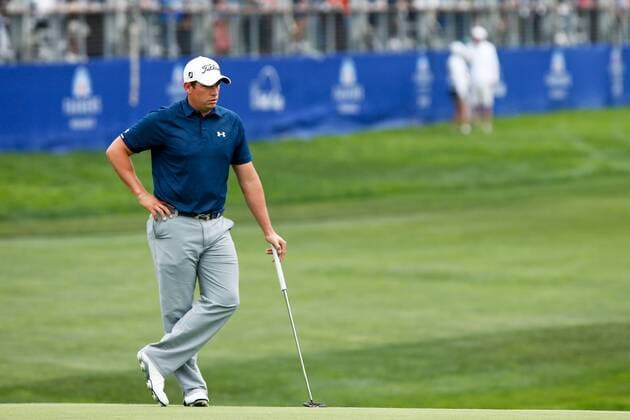 Jan. 26, 2014 - La Jolla, California, U.S - Scott Stallings wait to putt the 18th green during the final round of the Farmers Insurance Open golf tournament at Torrey Pines Municipal Golf Course. Farmers Insurance Open - Final Round - ZUMAw10