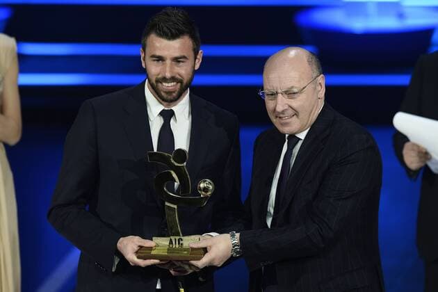Db Milano 27 01 2014 - Gala Oscar del calcio AIC 2013 foto DanielexBuffa Image Sport pictured: Andrea Barzagli-Giuseppe Marotta 