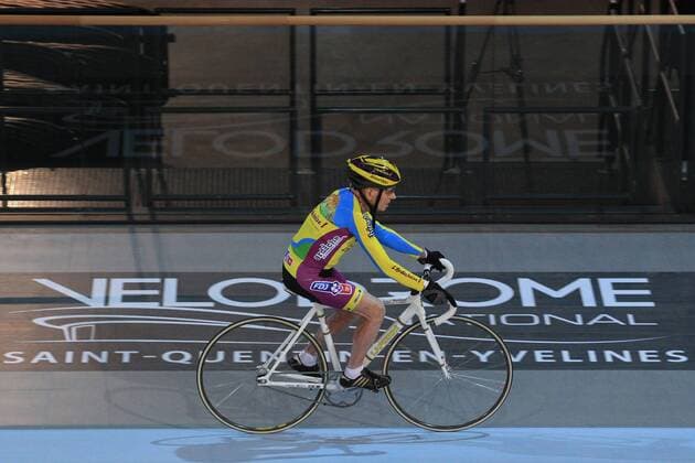 Robert Marchand bricht mit 102 Jahren seinen eigenen Weltrekord in der Altersgruppe über Hundert RADSPORT : Rekord im Velodrome National de Saint Quentin in Yvelines - 31 01 2014 PatrickPichon Panoramic 