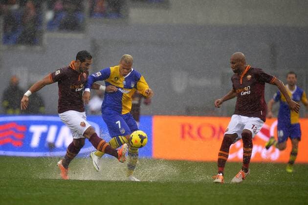 Mehdi Benatia Roma, Jonathan Biabiany Parma, Douglas Maicon Roma Roma Stadio Olimpico - Football Calcio Serie A 2013 2014 AS Roma - FC Parma andreaxstaccioli