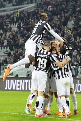 Giorgio Chiellini 2-0 Juventus. Goal celebration Torino 02-02-2014 Juventus Stadium - Football 2013 2014 Serie A. Juventus Turin - Inter Mailand. giuseppexceleste