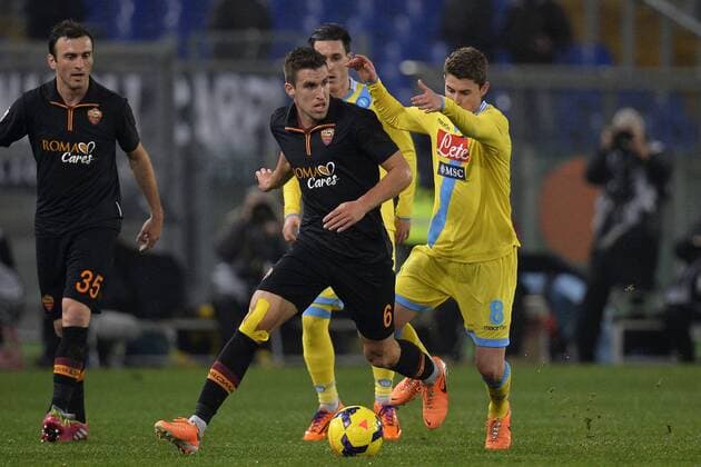Kevin Strootman Roma, Jorginho Napoli Roma 05-02-2014 Stadio Olimpico - Football Calcio Coppa Italia 2013 2014 AS Roma - SSC Napoli andreaxstaccioli