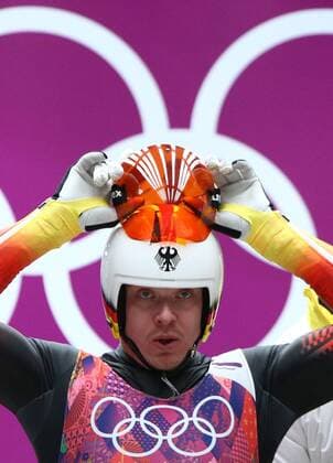 ITAR-TASS: SOCHI, RUSSIA. FEBRUARY 9, 2014. Germany s Felix Loch conmpetes in the Men s Luge Singles at the 22nd Winter Olympic Games in Sochi.  premiumd Highlight RE138857