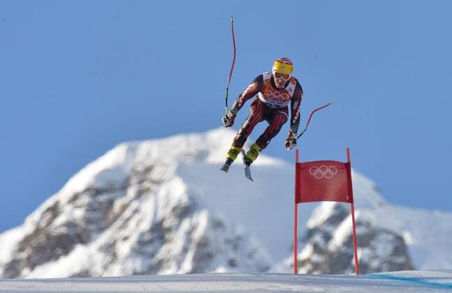 Croatia s Ivica Kostelic competes in the men s super combined at the Sochi 2014 Winter Olympics on February 14, 2014 in Krasnaya Polyana, Russia. Kostelic went on to win the silver medal.  OLY20140214317