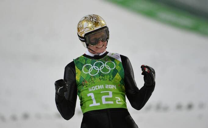 17 02 2014 RUSSIA RUSSKI GORKI SKI JUMPING CENTER MENS TEAM SKI JUMPING WINTER OLYMPIC GAMES SOCHI 2014: THOMAS MORGENSTERN AUSTRIA  JAG170214_054