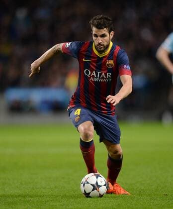 FUSSBALL CHAMPIONS LEAGUE ACHTELFINALE HINSPIEL SAISON 2013 2014 Manchester City - FC Barcelona 18.02.2014 Cesc Fabregas (Barca) am Ball 