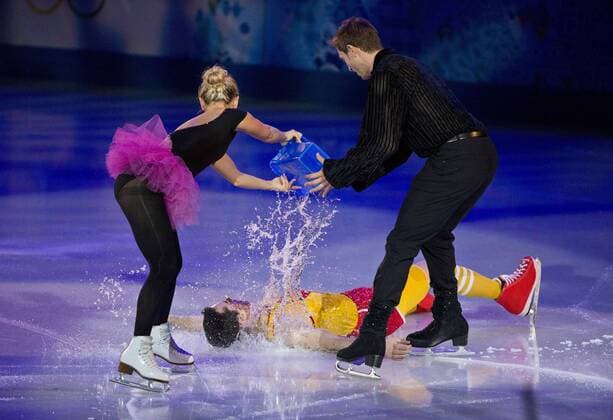 Feb. 22, 2014 - Sochi, Russia - Tango Primavera by Astor Piazolla at the Ice Skating Gala at Iceberg Skating Palace during the Sochi 2014 Winter Olympic in Sochi, Russia. Ice Skating Gala - Sochi 2014 - ZUMAj89