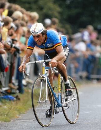 Cycling - 1982 UCI Road World Championships - Elite Men s Road Race Belgium s Eddy Planckaert at Goodwood. He won the points classification at the 1982 Tour de France, and in 1990 won the closest finish in the history of ParisÐRoubaix. 05 09 1982 