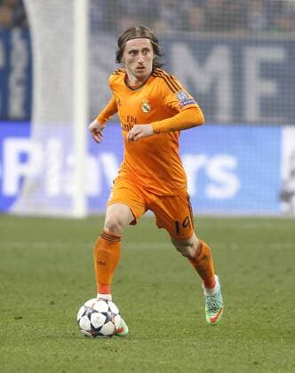 Gelsenkirchen, Veltins-Arena, 26.02.14: Madrids Luka Modric during the match between FC Schalke 04 vs. Real Madrid CF in the champions league season 2013 2014. FC Schalke 04 vs. Real Madrid CF im Achtelfinale der UEFA Championsleague Spiel