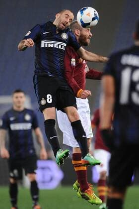 Palacio Inter, Daniele De Rossi Roma. Roma 1-03-2014 Stadio Olimpico. Football Calcio 2013 2014 Serie A. AS Roma - Inter Mailand AntoniettaxBaldassarre