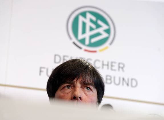 Bundestrainer Joachim Löw (DFB) . Pressekonferenz DFB im Mercedes-Benz-Museum Stuttgart . Fussball-Länderspiel 2014 Deutschland-Chile in Stuttgart . Stuttgart, GER, 03.03.2014 .