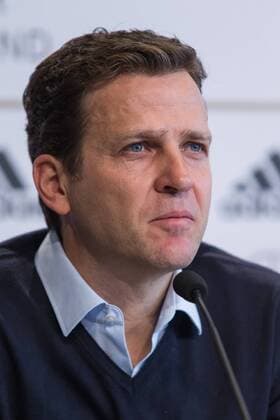 Oliver Bierhoff (Teammanager der deutschen Fussballnationalmannschaft), Portrait DFB Pressekonferenz mit Joachim Loew und Oliver Bierhoff, Nationalmannschaft, Fussball, 03.03.2014, EP_ANS
