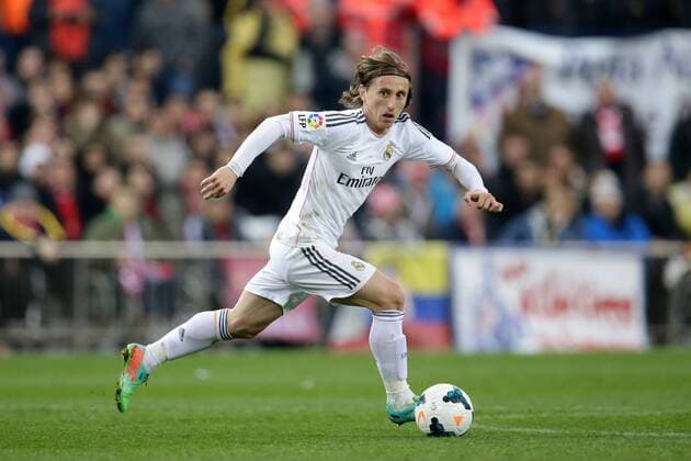 Luka Modric of Real Madrid during the Spanish Primera Division match between Atletico Madrid and Real Madrid at Estadio Vicente Calderon on march 2, 2014 in Madrid, Spain. Atletico Madrid v Real Madrid Primera divison 2013 2014 xVIxVIxIMAGESx xEricxVerhoevenxIVx 2150820