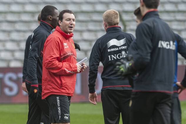 Brüssel, Training Belgien: Marc Wilmots Kevin De Bruyne 