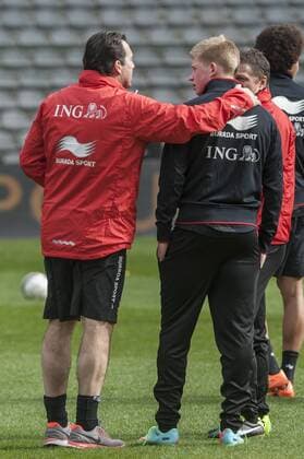Brüssel, Training Belgien: Marc Wilmots Kevin De Bruyne 