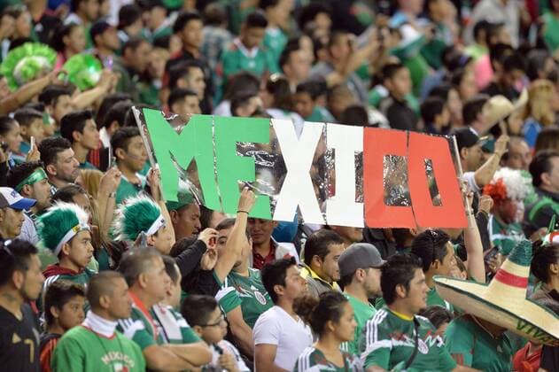 March 5, 2014 - Atlanta, GA, USA - Mexico fans cheer for their team during an international friendly soccer match against Nigeria at the Georgia Dorm in Atlanta on Wednesday, March 5, 2014. Nigeria vs. Mexico - ZUMAm67