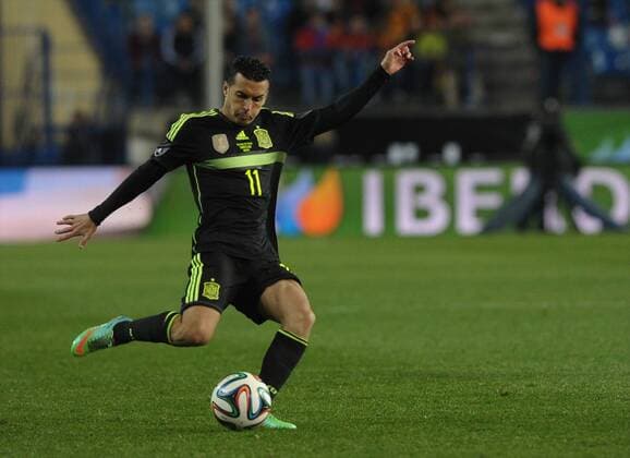 Pedro Rodriguez during soccer match between Spain - Italia - in Madrid - Spain by March 5, 2014. 