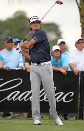March 6, 2014 - Doral, FL, USA - Bubba Watson tees off at the second hole during the first round of the WGC-Cadillac Championship at Trump National Doral in Doral, Fla., on Thursday, March 6, 2014. WGC-Cadillac Championship - ZUMAm67
