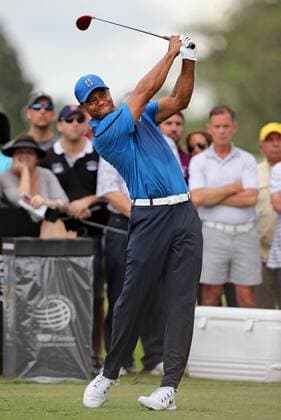 March 6, 2014 - Doral, Florida, U.S. - TIGER WOODS tees off at the second hole during the first round of the WGC-Cadillac Championship at Trump National Doral. Golf 2014 - Doral World Golf Championship - Round One - ZUMAm67