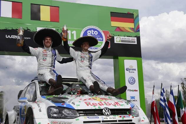 Sebastien Ogier (F), Julien Ingrassia (F) Volkswagen Polo R WRC Motorsport Rallye WM (2014) WRC Rally Mexico 2014 Rally Mexico 2014