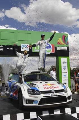 Sebastien Ogier (F), Julien Ingrassia (F) Volkswagen Polo R WRC Motorsport Rallye WM (2014) WRC Rally Mexico 2014 Rally Mexico 2014