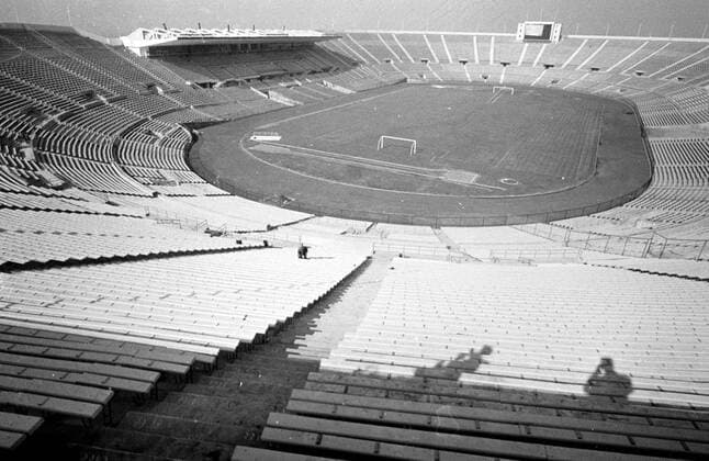 1 Jahr bis WM 2022: Historie, Stadien und Architektur Fußball-Weltmeisterschaft 1962 WM 62 in Chile. Stadion in Santiago de Chile am 22.05.1962 HM