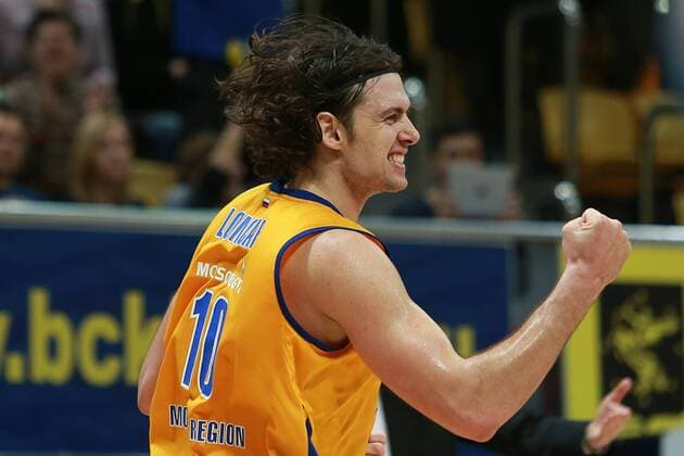 March 12, 2014. Russia, Moscow region, Khimki, arena Khimki. Basketball. Eurocup 1 8 finals. Khimki s player Kresimir Loncar during match between BC Khimki (Khimki, Moscow Region) and BC Valencia (Valencia, Spain) DmitryxGolubovich 