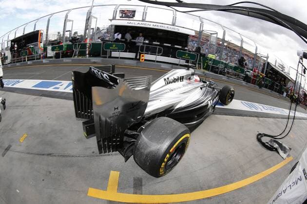Motorsports: FIA Formula One World Championship 2014, Grand Prix of Australia, 22 Jenson Button (GBR, McLaren Mercedes), xHOCHxZWEIx