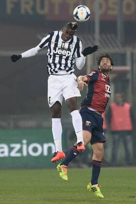 Mg Genova 16 03 2014 - campionato di calcio serie A CFC Genua 1893 FC vs Juventus Turin:: Paul Pogba - Giuseppe Sculli 