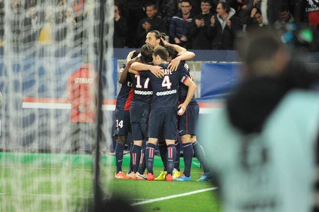 Zlatan IBRAHIMOVIC - EQUIPE DE FOOTBALL DU PSG - ATTITUDE - JOIE FOOTBALL : Paris Saint Germain (PSG) vs AS Saint Etienne - Ligue 1 - 16 03 2014 JeanBIBARDFEP 