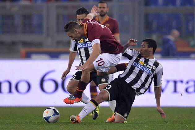 Francesco Totti Roma, Allan Udinese Roma 17-03-2014 Stadio Olimpico - Football Calcio 2013 2014 Campionato italiano Serie A AS Roma - Udinese Calcio Calcio , reaxstaccioli